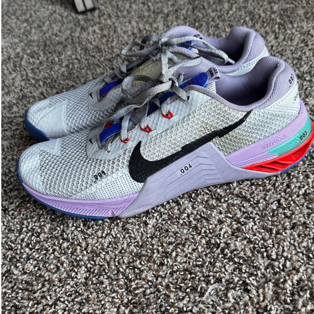 Nike Metcon 7 CrossFit Training Shoes Light Smoke Grey Violet Haze Size 8.5